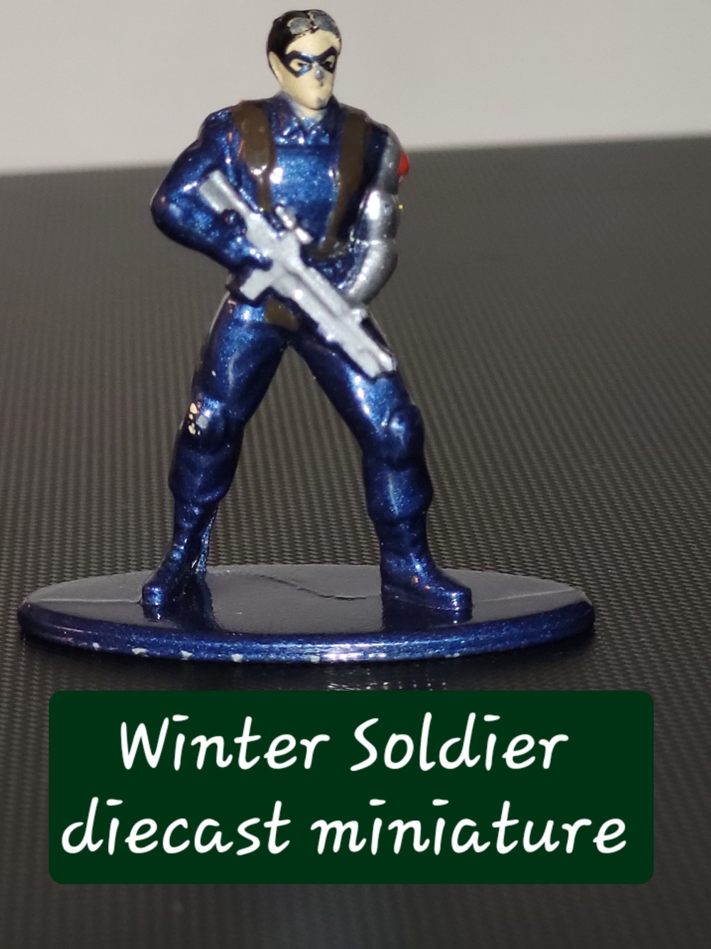 Blue Winter Soldier Diecast Miniature - Collectible Home Accent